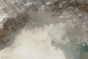 美宇航局公布北京污染日卫星图 错将天津标上海