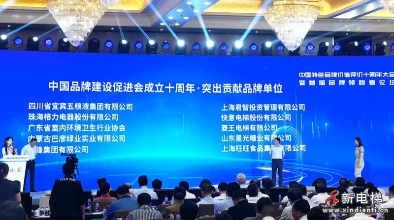 菱王电梯荣获“突出贡献品牌单位”荣誉,实力助推中国品牌建设(图1) 菱王电梯荣获“突出贡献品牌单位”荣誉,实力助推中国品牌建设(图1)