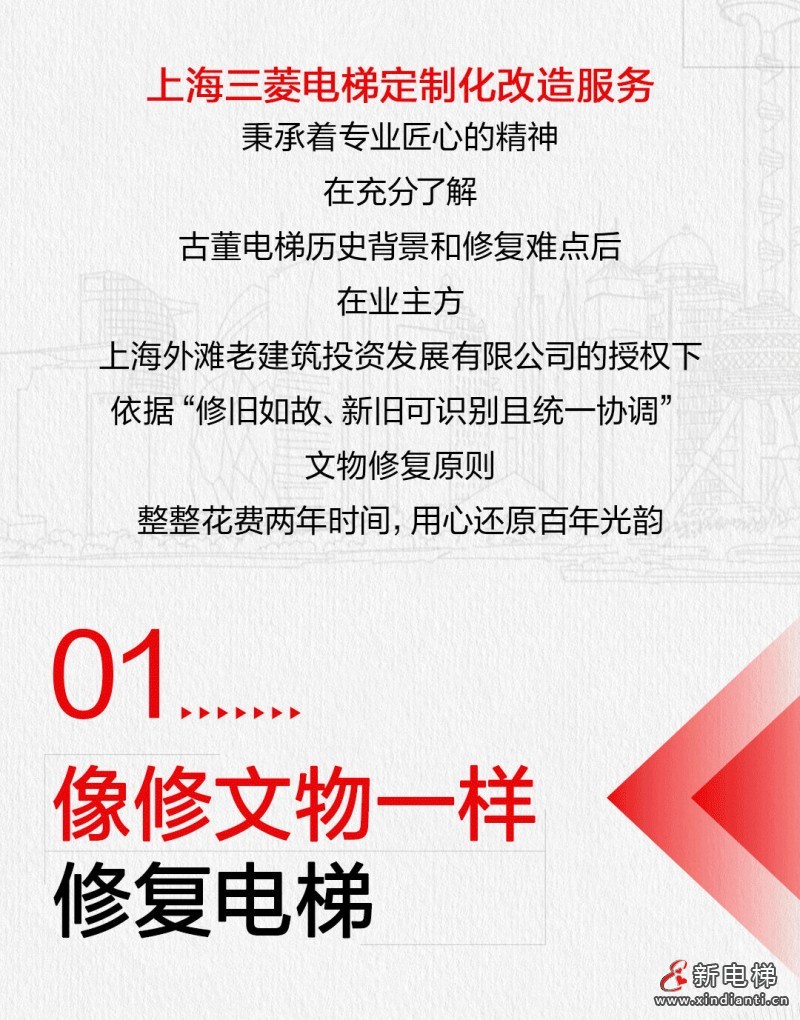 百年电梯 修旧如故|上海三菱定制化改造服务焕活“古董电梯”(图2) 百年电梯 修旧如故|上海三菱定制化改造服务焕活“古董电梯”(图2)