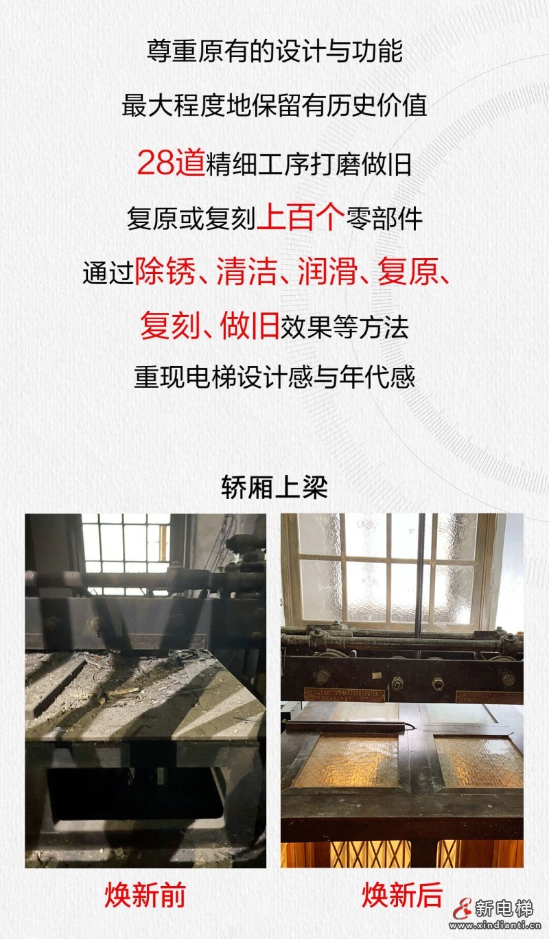 百年电梯 修旧如故|上海三菱定制化改造服务焕活“古董电梯”(图3) 640 (3)