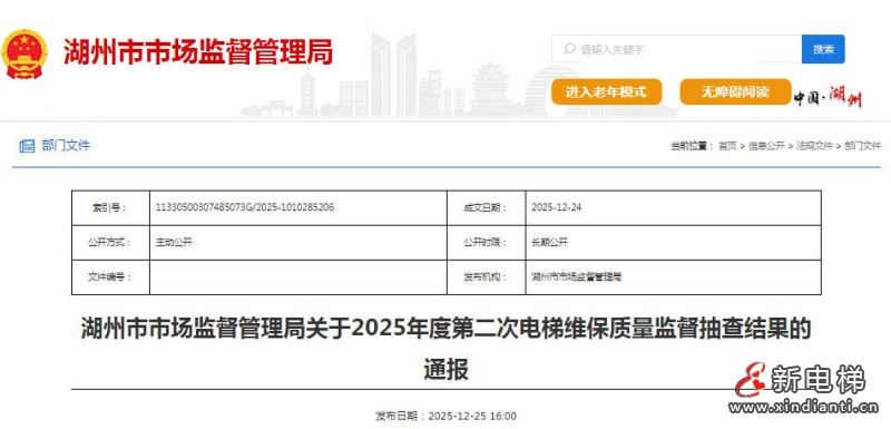 新电梯网早新闻 2025年12月31日 冬月十二 星期三(图8) 新电梯网早新闻 2025年12月31日 冬月十二 星期三(图8)