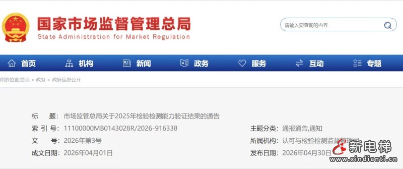 市场监管总局公布 2025 年检验检测能力验证结果 排查七大突出问题